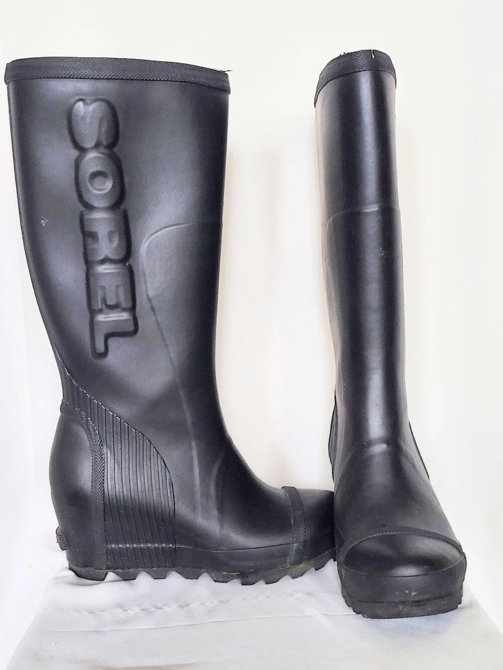Sorel Joan of Arctic Tall Rain Boots Womens 9 Black NL2445 Waterproof